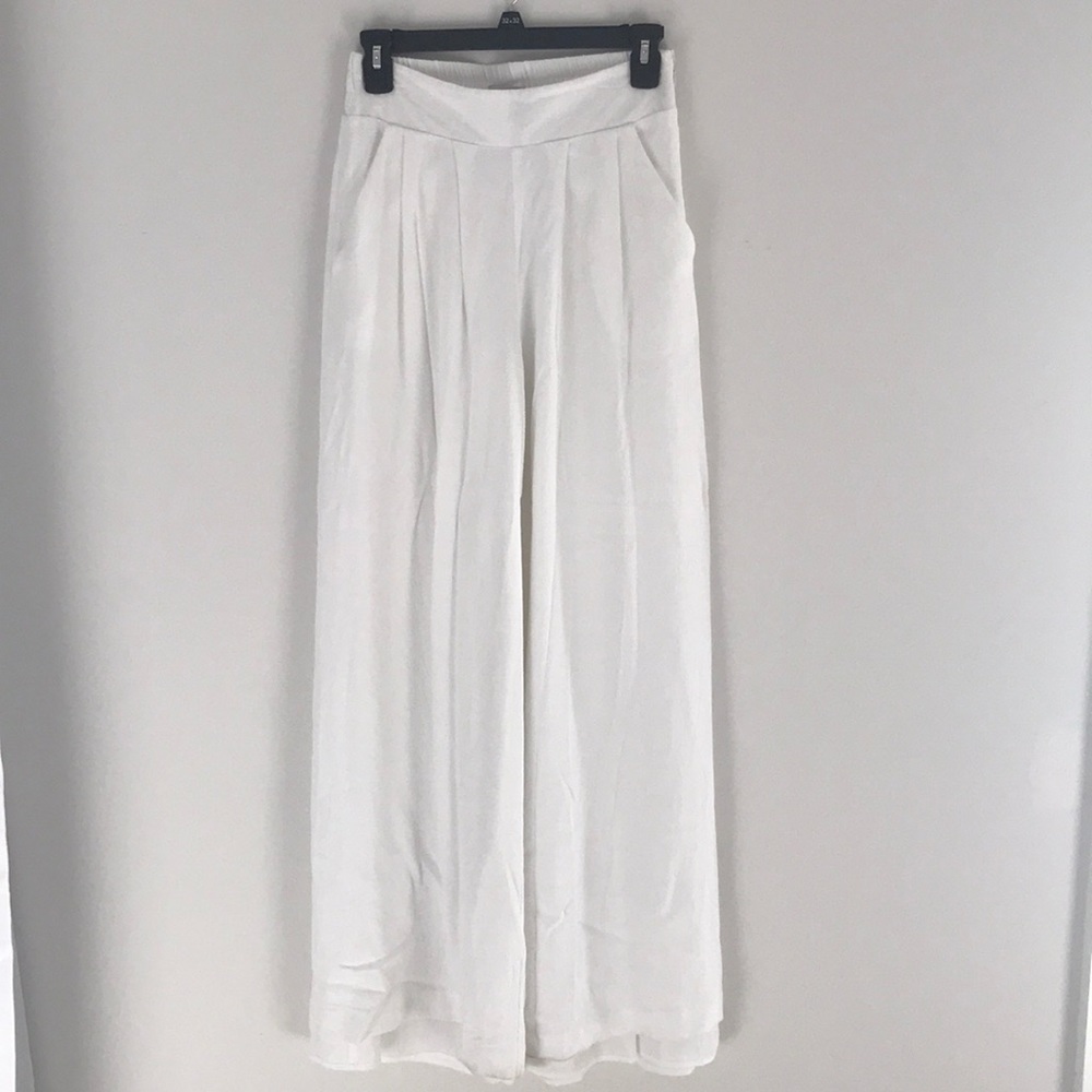 1 State White Wide Leg pants